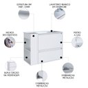 Ver imagem 3 de Gabinete de Banheiro 80cm com Lavatório 1 Porta Zeus Branco F10 - Mpozenato