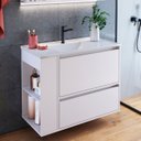 Ver imagem 1 de Gabinete de Banheiro 80cm com Lavatório 1 Porta Zeus Branco F10 - Mpozenato