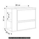 Ver imagem 4 de Gabinete de Banheiro 80cm com Lavatório 1 Porta Zeus Branco F10 - Mpozenato