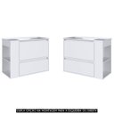 Ver imagem 5 de Gabinete de Banheiro 80cm com Lavatório 1 Porta Zeus Branco F10 - Mpozenato