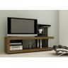 VISION Rack para TV Até 42" c/ Painel Decorativo "UV" Cor: Imbuia com Preto - 1