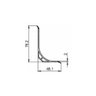Canto Interno Branco Sobrepor em Pvc Tec309 7,6cmx4,8cm - 2,70m - Tecnoperfil - 2