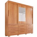 Ver imagem 1 de Guarda Roupa Athenas Bianchi Casal 3 Portas 9 Gavetas Cor Nature