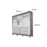 Guarda Roupa Athenas Bianchi Casal 3 Portas 9 Gavetas Cor Nature - 3