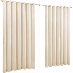 Cortina oxford tecido 8,00x2,30 Para Varão Simples:PALHA - 1