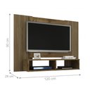 Ver imagem 2 de Painel para TV Bridge com Detalhe em Ripas Madeira