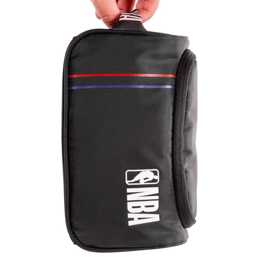 Necessaire Nba Pro Preto Nylon Zíper Gancho Alça - 6