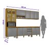 Cozinha Completa Nala com Cristaleira 5 Peças 12 Portas Mobilihouse - 3