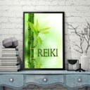 Ver imagem 2 de Quadro Decorativo Reiki - Bambu Chinês 24x18cm - com Vidro:madeira Preta