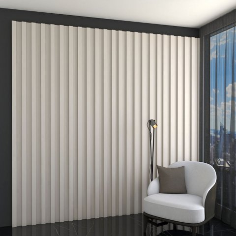 Painel para Tv 100% Mdf Ripado Decoração Off White - Panorama Móveis