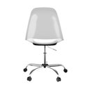 Ver imagem 3 de Kit com 2 Cadeiras Eames Office Cristal Base Cromada com Rodízios Design Moderno Ergonômico