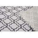 Ver imagem 6 de Kit Tapetes e Passadeira De Cozinha 3 Peças Antiderrapante Londres Geométrico Branco e Preto