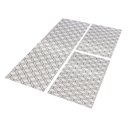 Ver imagem 3 de Kit Tapetes e Passadeira De Cozinha 3 Peças Antiderrapante Londres Geométrico Branco e Preto