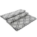 Ver imagem 4 de Kit Tapetes e Passadeira De Cozinha 3 Peças Antiderrapante Londres Geométrico Branco e Preto