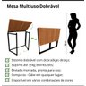 Mesa Escrivaninha para Estudo Dobrável 80x45 Freijó - 3