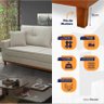 Sofá Living Malibu 2,30m Bege Bouclê - King House - 3