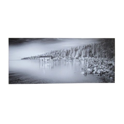 TELA DARK LAKE AND PINES CINZA 70 X 30 X 2,5 CM BTC Decor
