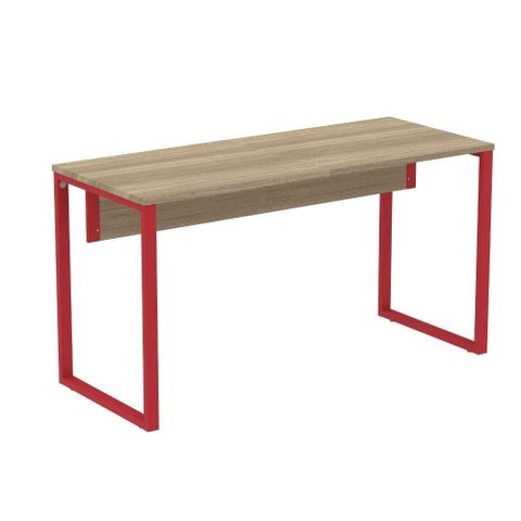 Mesa Escritório P25 Tub Pandin 170 Cm Largura X 70 Cm Profundidade Tampo Mdp Noce Pé Aço Tubular