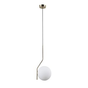 Pendente de Aço Aluminio e Vidro French Gold Viva Bella Iluminação