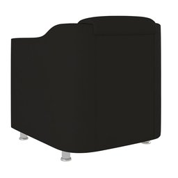 Poltrona Sofá Veludo Decorativa Recepção Clinica Estética Cílios:preto - 3