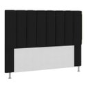 Ver imagem 1 de Cabeceira Estofada Cama Box Casal 140 Cm Carla Suede Preto