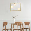 Ver imagem 3 de Lustre Pendente Balanço 45cm 35cm 3xg9 75w Bella Iluminação