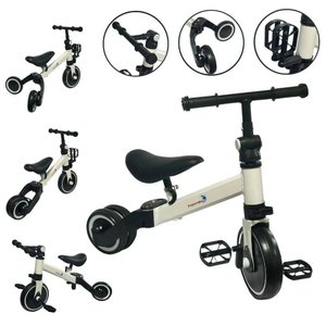 Bicicleta de Equilibrio Infantil Balance 3 em 1 Branco - Importway
