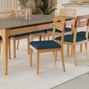 Ver imagem 1 de Par de Cadeiras Kappesberg em Madeira Maciça Lila Boucle Azul