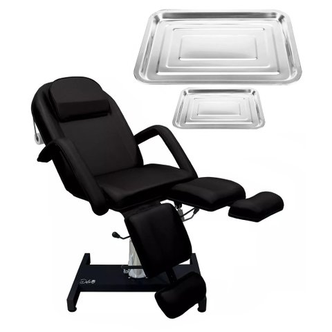 Maca de Tatuador e Podologia Black Luxo Hidráulica Rotação de 360 Graus