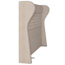 Ver imagem 2 de Kit Cabeceira Cama Box Casal 195cm Madrid com Puff Recamier Santorini Linho Creme