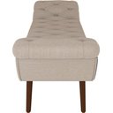 Ver imagem 5 de Kit Cabeceira Cama Box Casal 195cm Madrid com Puff Recamier Santorini Linho Creme