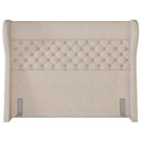 Ver imagem 6 de Kit Cabeceira Cama Box Casal 195cm Madrid com Puff Recamier Santorini Linho Creme