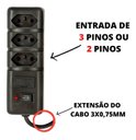 Ver imagem 3 de Filtro Linha 3 Tomadas Bivolt Kahel