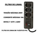 Ver imagem 5 de Filtro Linha 3 Tomadas Bivolt Kahel