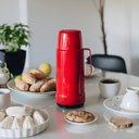 Ver imagem 4 de Garrafa Térmica 1 Litro Rolha Vermelha Invicta - Chá Café Leite Cafe Suco Rolha - Panami