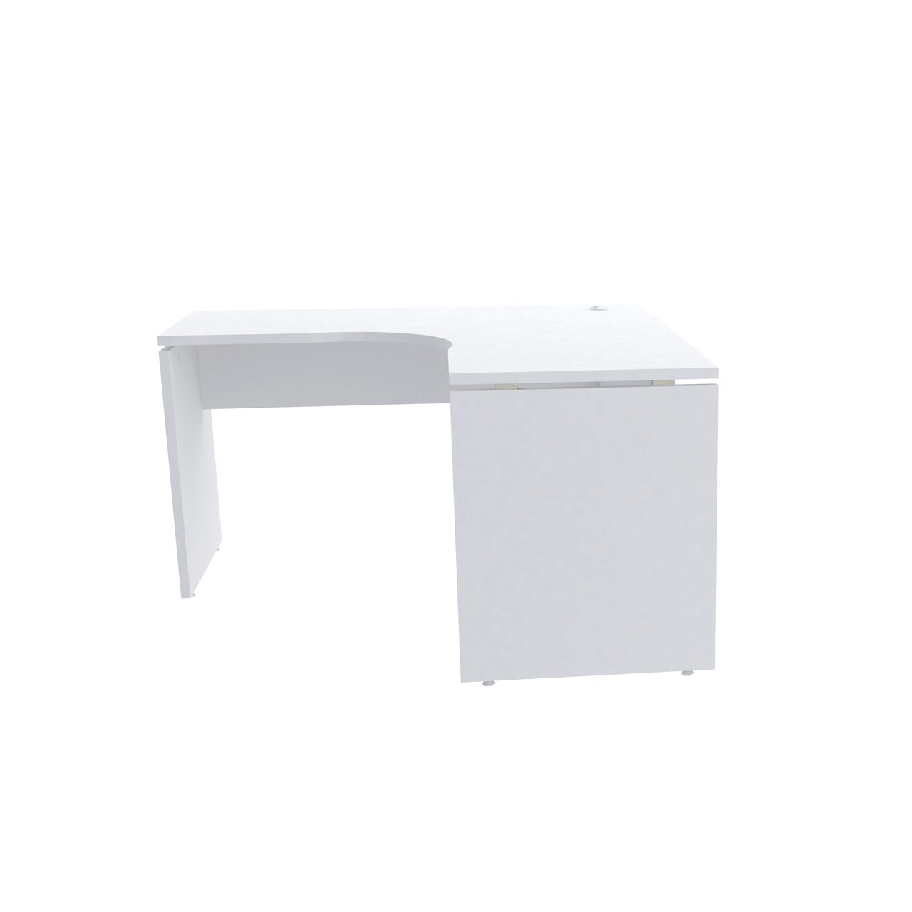 Mesa em L para Escritório 125x125 Pandin P25 - Branco - 3