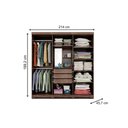 Ver imagem 4 de Guarda Roupa Casal 6 Portas e 3 Gavetas Clara Branco - Panan