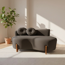 Ver imagem 1 de Namoradeira Sofá Feijão Lounge 120cm Orgânica Suede Marrom