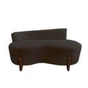Ver imagem 3 de Namoradeira Sofá Feijão Lounge 120cm Orgânica Suede Marrom