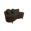 Ver imagem 2 de Namoradeira Sofá Feijão Lounge 120cm Orgânica Suede Marrom
