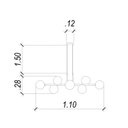 Ver imagem 2 de Pendente Abaporu de Metal e Vidro Champagne Bella Iluminação