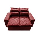 Ver imagem 5 de Sofá Retrátil e Reclinável 1.50m Cama Inbox Smal com Bordado Pantográfico Suede Vermelho