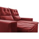 Ver imagem 4 de Sofá Retrátil e Reclinável 1.50m Cama Inbox Smal com Bordado Pantográfico Suede Vermelho