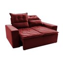 Ver imagem 7 de Sofá Retrátil e Reclinável 1.50m Cama Inbox Smal com Bordado Pantográfico Suede Vermelho