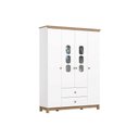 Ver imagem 1 de Guarda Roupa 4 Portas Aconchego C/ e 2 Gavetas Branco/jequitiba - Henn