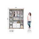 Ver imagem 2 de Guarda Roupa 4 Portas Aconchego C/ e 2 Gavetas Branco/jequitiba - Henn