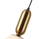 Ver imagem 3 de Pendente Metal/Vidro 31,5x15cm Ciuca Bella Iluminação Bronze/Branco