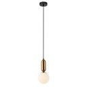 Ver imagem 1 de Pendente Metal/Vidro 31,5x15cm Ciuca Bella Iluminação Bronze/Branco