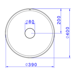 Cuba de Apoio Redonda 40cm Slim para Banheiro - Deca Branco Brilhante L.12040.17 - 6
