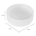 Ver imagem 5 de Cuba de Apoio Redonda 40cm Slim para Banheiro - Deca Branco Brilhante L.12040.17